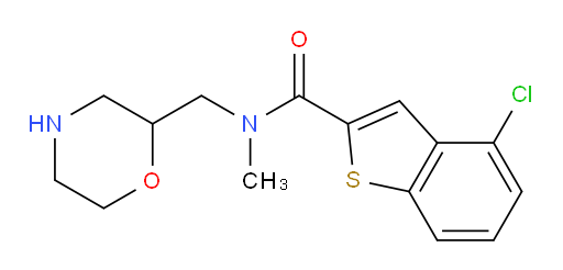 4-chloro-N-methyl-N-(morpholin-2-ylmethyl)benzo[b]thiophene-2-carboxamide