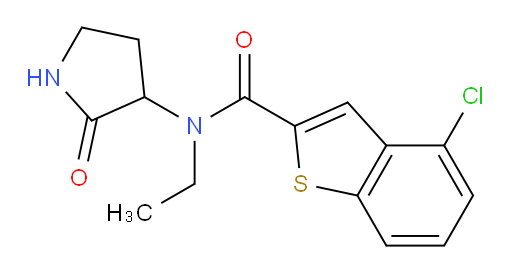 4-chloro-N-ethyl-N-(2-oxopyrrolidin-3-yl)benzo[b]thiophene-2-carboxamide