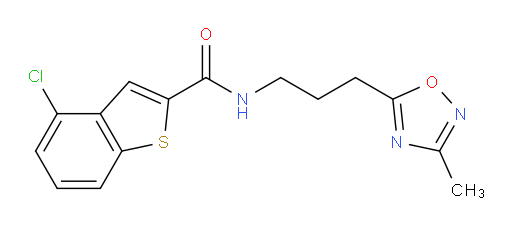 4-chloro-N-(3-(3-methyl-1,2,4-oxadiazol-5-yl)propyl)benzo[b]thiophene-2-carboxamide
