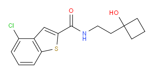 4-chloro-N-(2-(1-hydroxycyclobutyl)ethyl)benzo[b]thiophene-2-carboxamide