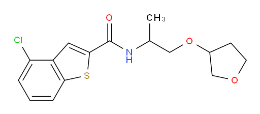 4-chloro-N-(1-((tetrahydrofuran-3-yl)oxy)propan-2-yl)benzo[b]thiophene-2-carboxamide