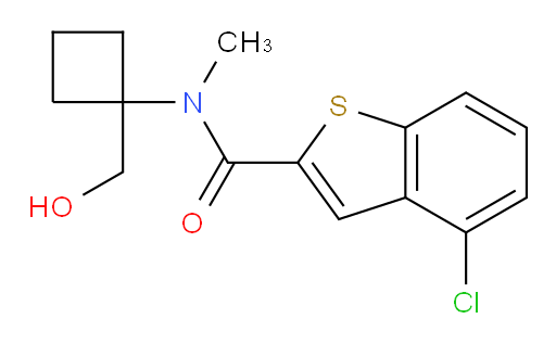 4-chloro-N-(1-(hydroxymethyl)cyclobutyl)-N-methylbenzo[b]thiophene-2-carboxamide