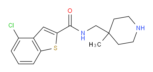 4-chloro-N-((4-methylpiperidin-4-yl)methyl)benzo[b]thiophene-2-carboxamide