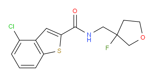 4-chloro-N-((3-fluorotetrahydrofuran-3-yl)methyl)benzo[b]thiophene-2-carboxamide