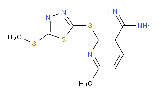 6-methyl-2-((5-(methylthio)-1,3,4-thiadiazol-2-yl)thio)nicotinimidamide