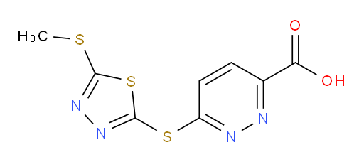 6-((5-(methylthio)-1,3,4-thiadiazol-2-yl)thio)pyridazine-3-carboxylic acid