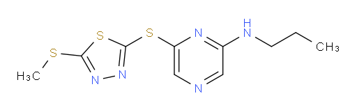 6-((5-(methylthio)-1,3,4-thiadiazol-2-yl)thio)-N-propylpyrazin-2-amine