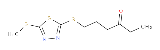 6-((5-(methylthio)-1,3,4-thiadiazol-2-yl)thio)hexan-3-one