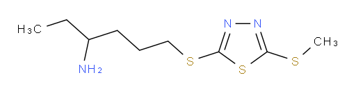 6-((5-(methylthio)-1,3,4-thiadiazol-2-yl)thio)hexan-3-amine
