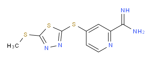 4-((5-(methylthio)-1,3,4-thiadiazol-2-yl)thio)picolinimidamide