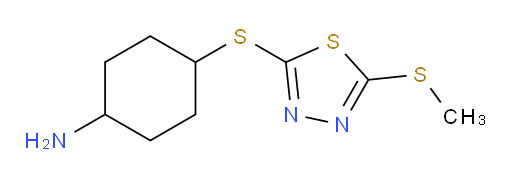 4-((5-(methylthio)-1,3,4-thiadiazol-2-yl)thio)cyclohexanamine