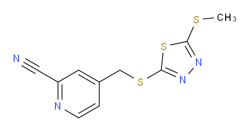 4-(((5-(methylthio)-1,3,4-thiadiazol-2-yl)thio)methyl)picolinonitrile