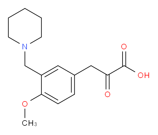 3-(4-methoxy-3-(piperidin-1-ylmethyl)phenyl)-2-oxopropanoic acid