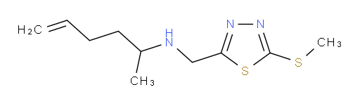 N-((5-(methylthio)-1,3,4-thiadiazol-2-yl)methyl)hex-5-en-2-amine