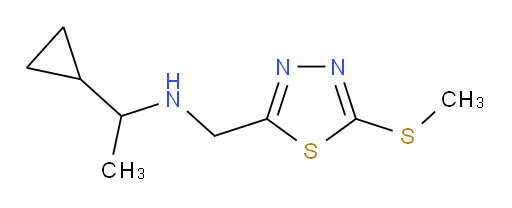 1-cyclopropyl-N-((5-(methylthio)-1,3,4-thiadiazol-2-yl)methyl)ethanamine