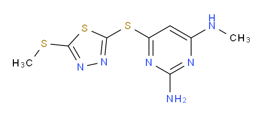 N4-methyl-6-((5-(methylthio)-1,3,4-thiadiazol-2-yl)thio)pyrimidine-2,4-diamine