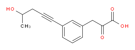 3-(3-(4-hydroxypent-1-yn-1-yl)phenyl)-2-oxopropanoic acid