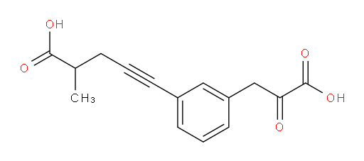 5-(3-(2-carboxy-2-oxoethyl)phenyl)-2-methylpent-4-ynoic acid