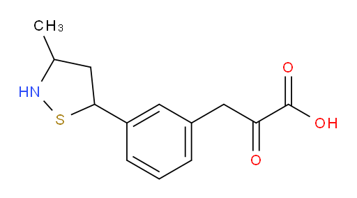 3-(3-(3-methylisothiazolidin-5-yl)phenyl)-2-oxopropanoic acid