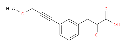 3-(3-(3-methoxyprop-1-yn-1-yl)phenyl)-2-oxopropanoic acid