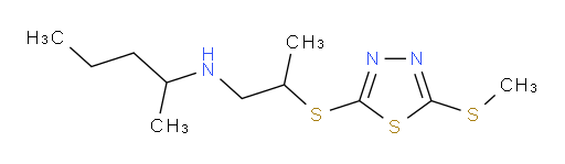 N-(2-((5-(methylthio)-1,3,4-thiadiazol-2-yl)thio)propyl)pentan-2-amine