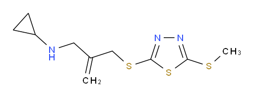 N-(2-(((5-(methylthio)-1,3,4-thiadiazol-2-yl)thio)methyl)allyl)cyclopropanamine