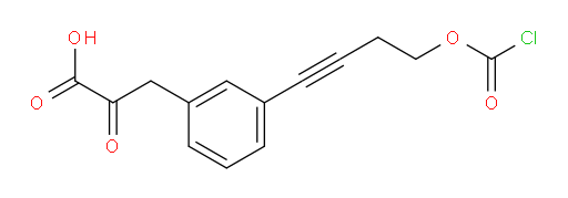 3-(3-(4-((chlorocarbonyl)oxy)but-1-yn-1-yl)phenyl)-2-oxopropanoic acid