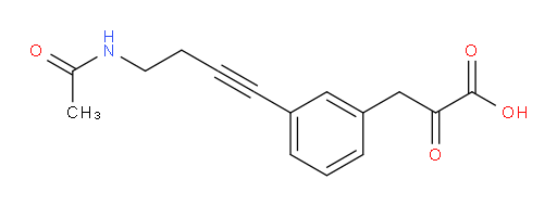 3-(3-(4-acetamidobut-1-yn-1-yl)phenyl)-2-oxopropanoic acid