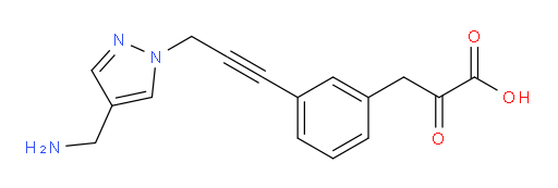 3-(3-(3-(4-(aminomethyl)-1H-pyrazol-1-yl)prop-1-yn-1-yl)phenyl)-2-oxopropanoic acid