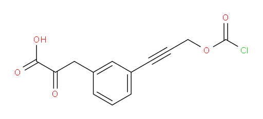 3-(3-(3-((chlorocarbonyl)oxy)prop-1-yn-1-yl)phenyl)-2-oxopropanoic acid