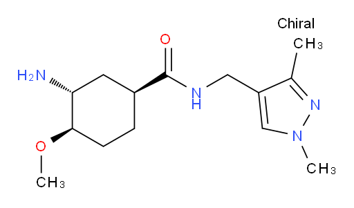 (1S,3R,4R)-3-amino-N-((1,3-dimethyl-1H-pyrazol-4-yl)methyl)-4-methoxycyclohexanecarboxamide
