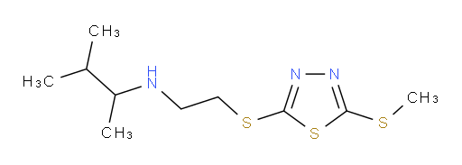 3-methyl-N-(2-((5-(methylthio)-1,3,4-thiadiazol-2-yl)thio)ethyl)butan-2-amine