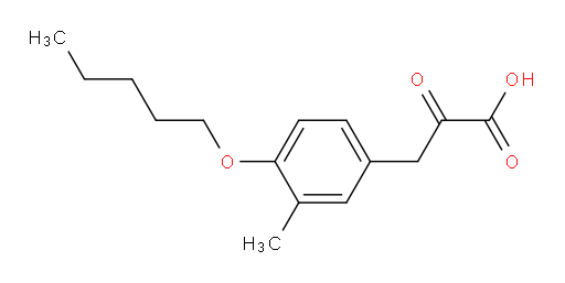 3-(3-methyl-4-(pentyloxy)phenyl)-2-oxopropanoic acid