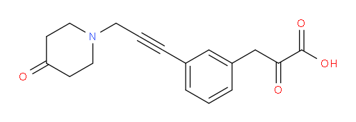 2-oxo-3-(3-(3-(4-oxopiperidin-1-yl)prop-1-yn-1-yl)phenyl)propanoic acid