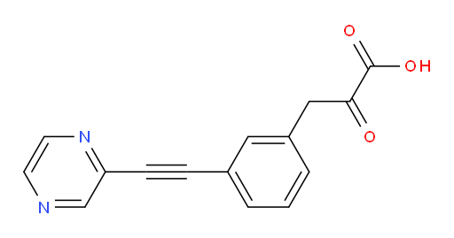 2-oxo-3-(3-(pyrazin-2-ylethynyl)phenyl)propanoic acid