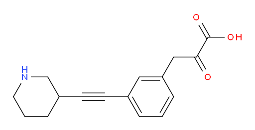 2-oxo-3-(3-(piperidin-3-ylethynyl)phenyl)propanoic acid