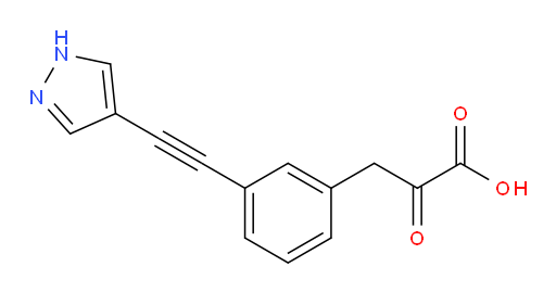 3-(3-((1H-pyrazol-4-yl)ethynyl)phenyl)-2-oxopropanoic acid
