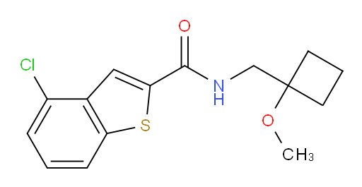 4-chloro-N-((1-methoxycyclobutyl)methyl)benzo[b]thiophene-2-carboxamide