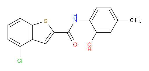 4-chloro-N-(2-hydroxy-4-methylphenyl)benzo[b]thiophene-2-carboxamide