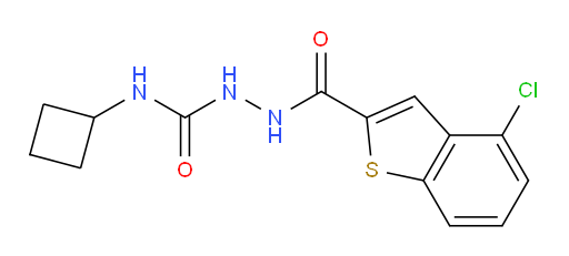 2-(4-chlorobenzo[b]thiophene-2-carbonyl)-N-cyclobutylhydrazinecarboxamide