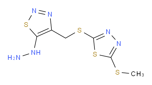 5-hydrazinyl-4-(((5-(methylthio)-1,3,4-thiadiazol-2-yl)thio)methyl)-1,2,3-thiadiazole