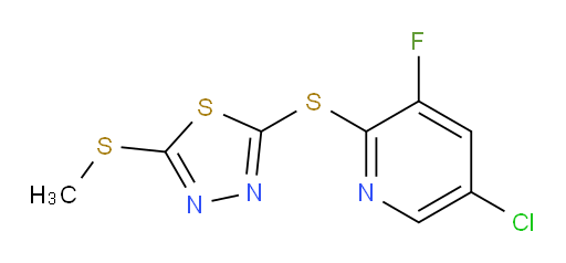 2-((5-chloro-3-fluoropyridin-2-yl)thio)-5-(methylthio)-1,3,4-thiadiazole