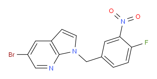 5-bromo-1-(4-fluoro-3-nitrobenzyl)-1H-pyrrolo[2,3-b]pyridine