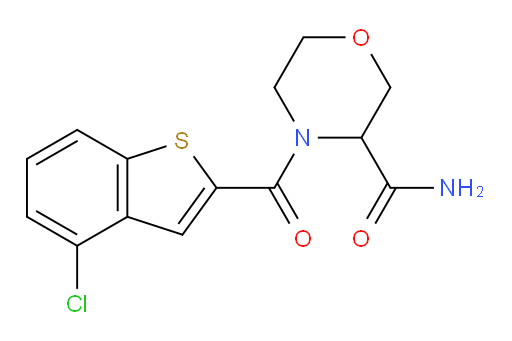 4-(4-chlorobenzo[b]thiophene-2-carbonyl)morpholine-3-carboxamide