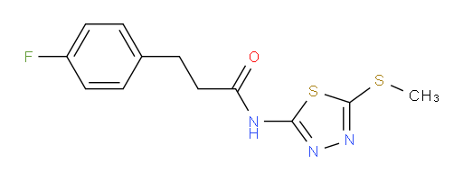 3-(4-fluorophenyl)-N-(5-(methylthio)-1,3,4-thiadiazol-2-yl)propanamide