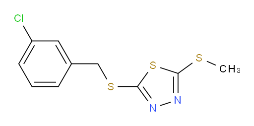 2-((3-chlorobenzyl)thio)-5-(methylthio)-1,3,4-thiadiazole