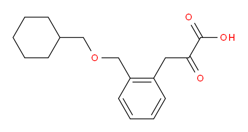 3-(2-((cyclohexylmethoxy)methyl)phenyl)-2-oxopropanoic acid