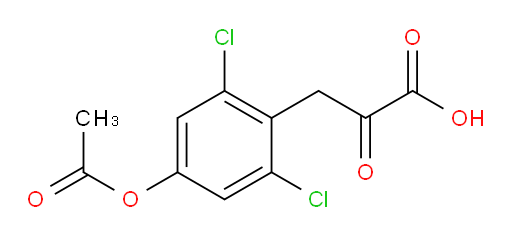3-(4-acetoxy-2,6-dichlorophenyl)-2-oxopropanoic acid