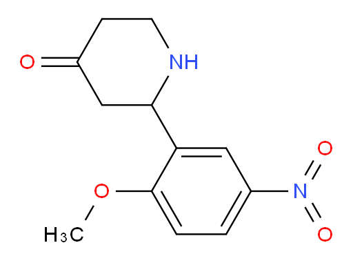 2-(2-methoxy-5-nitrophenyl)piperidin-4-one