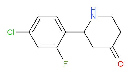 2-(4-chloro-2-fluorophenyl)piperidin-4-one